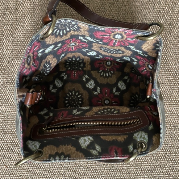Unique AMANDA SMITH Canvas Handbag - beautiful interior! - Picture 4 of 6